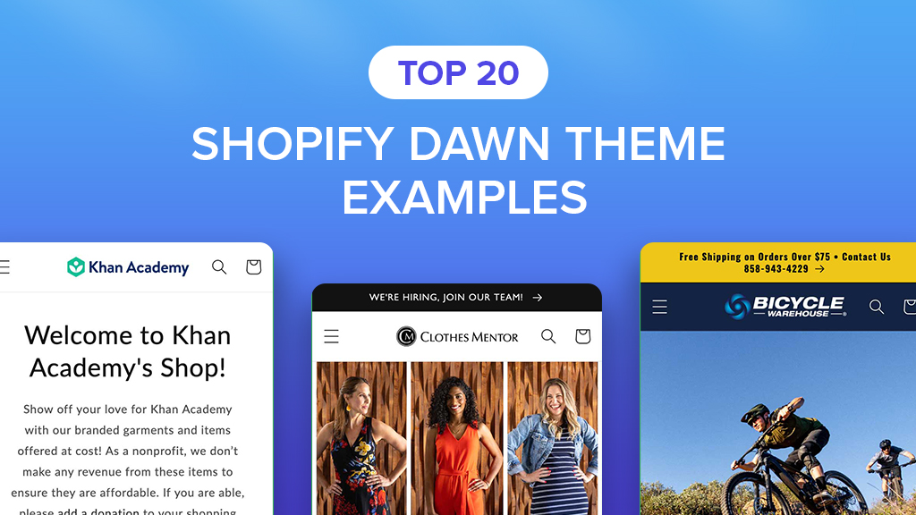 Shopify Dawn theme examples
