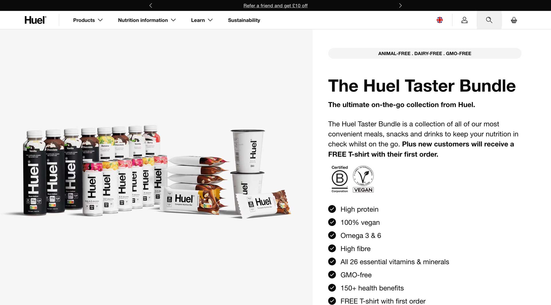 Shopify examples - Huel bundles