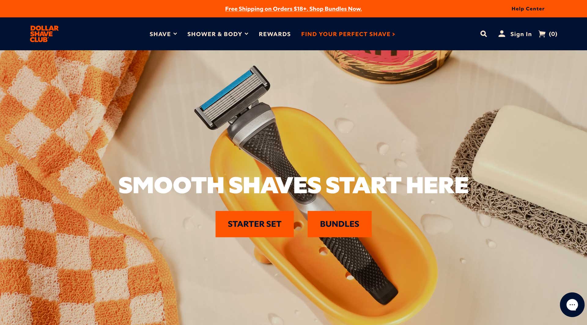 Shopify examples - Dollarshaveclub hero