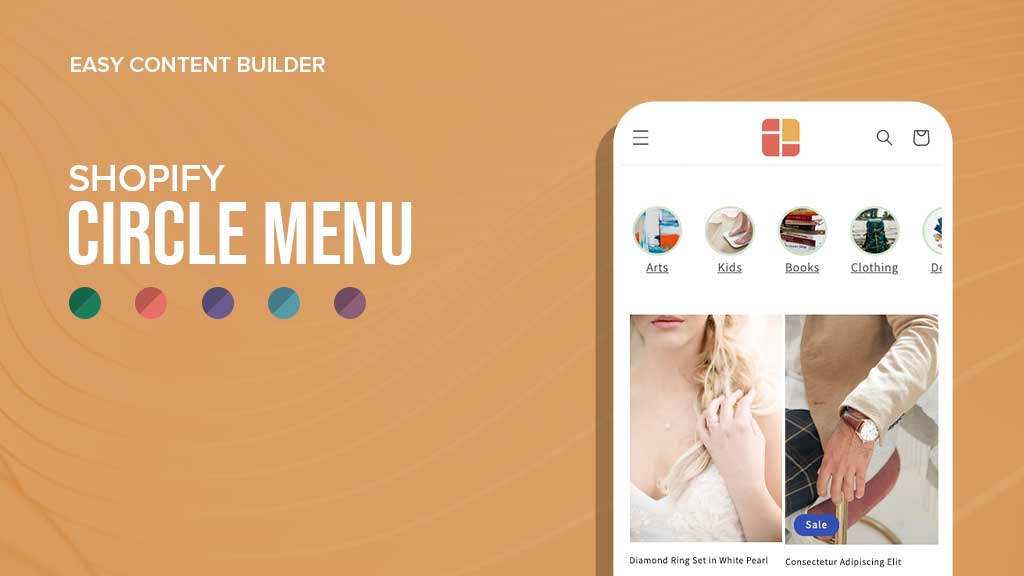Shopify circle menu - Easy Content Builder