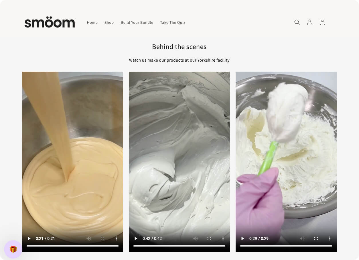 Easy Content Builder showcase - Smoom vertical videos