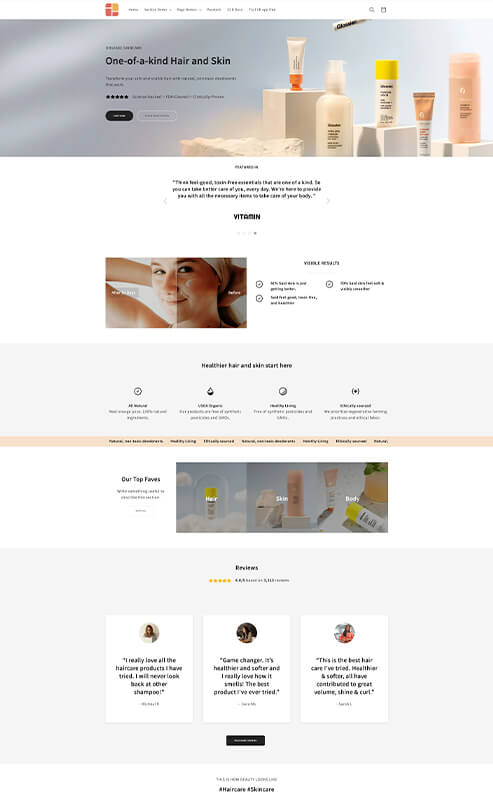 Easy Content Builder - Landing page examples on the Dawn theme