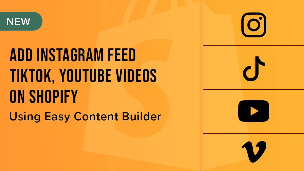 Add Instagram Feed, TikTok videos on Shopify