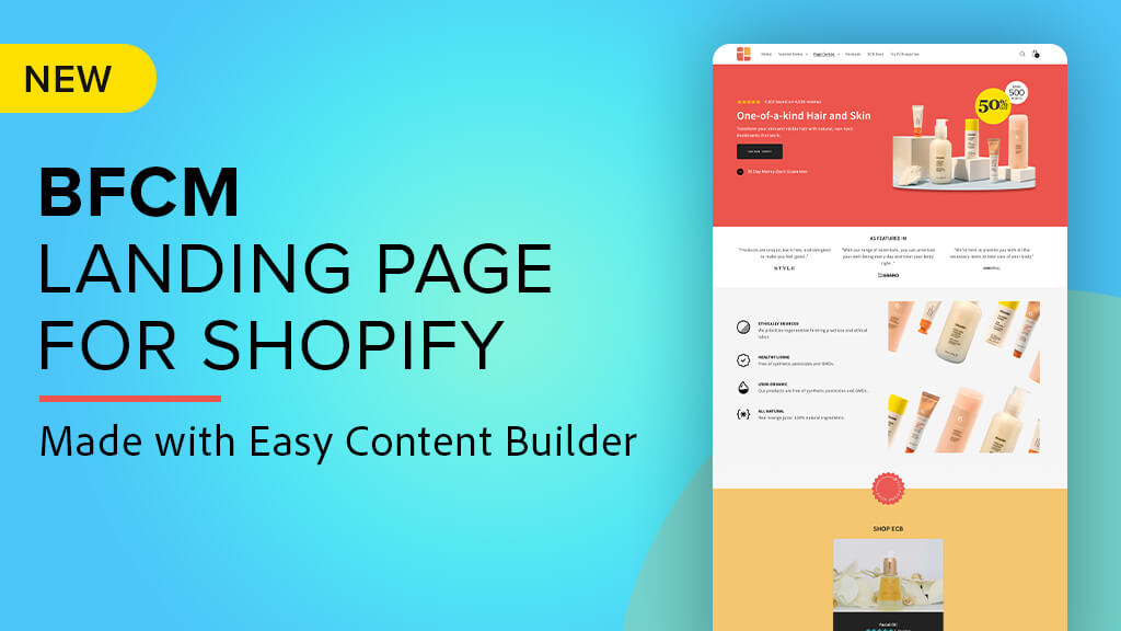 New BFCM Landing Page for Shopify