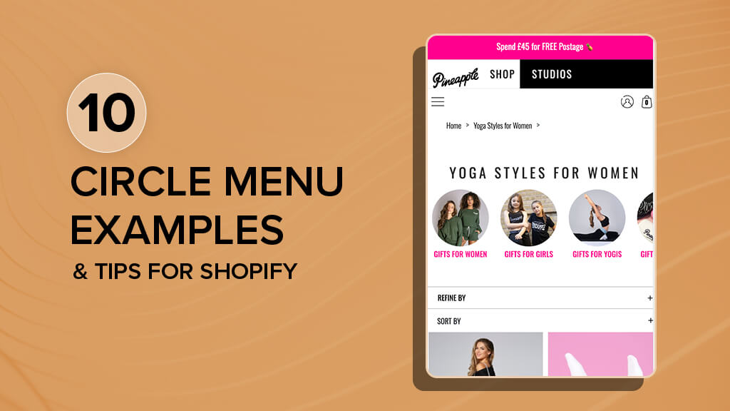 10 circle menu examples and tips for Shopify menu