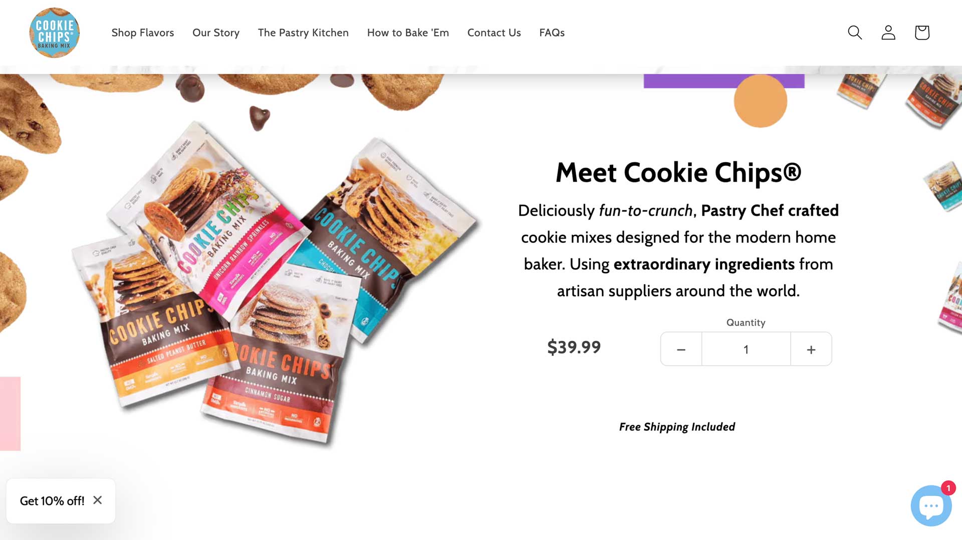 Shopify One Product Store Examples - Cookie Chips®