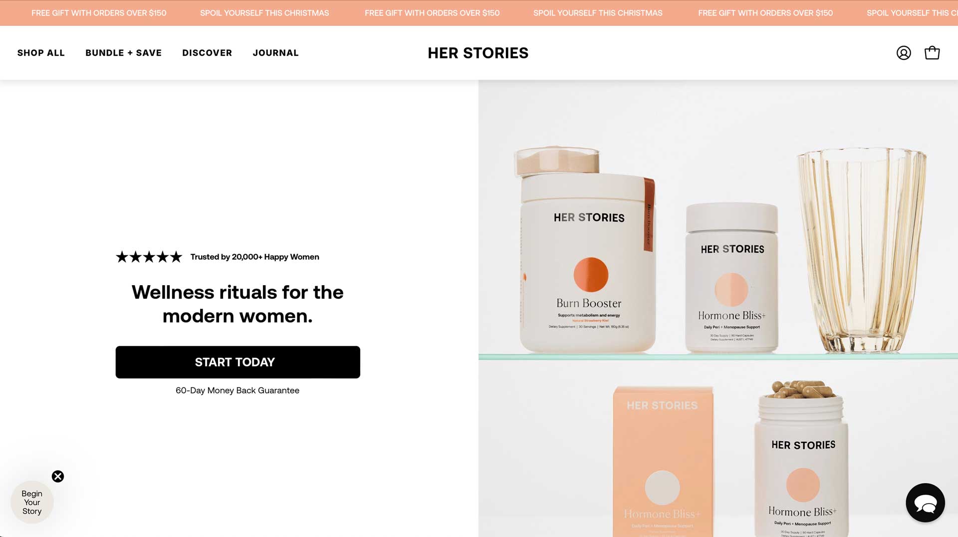 Shopify One Product Store Examples - Her Stories