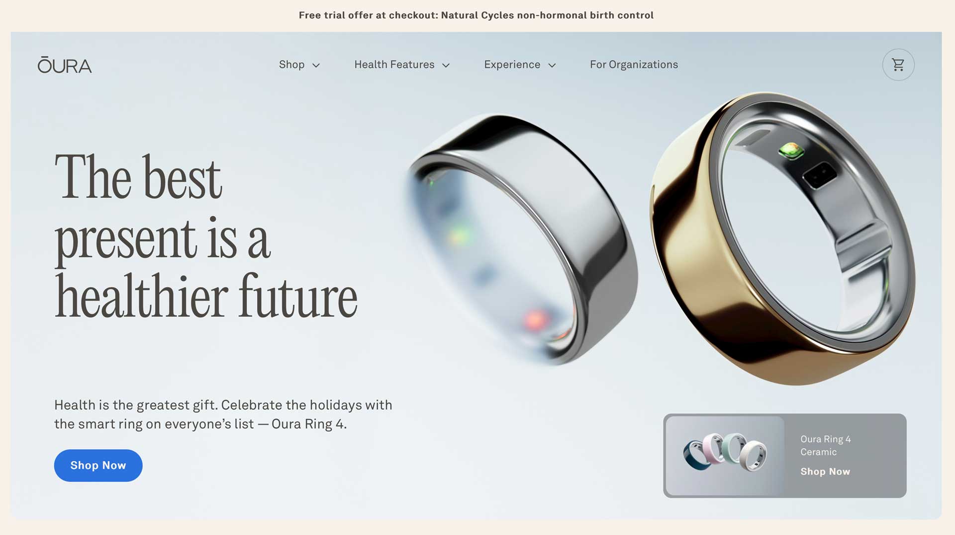 Shopify One Product Store Examples - Oura Ring