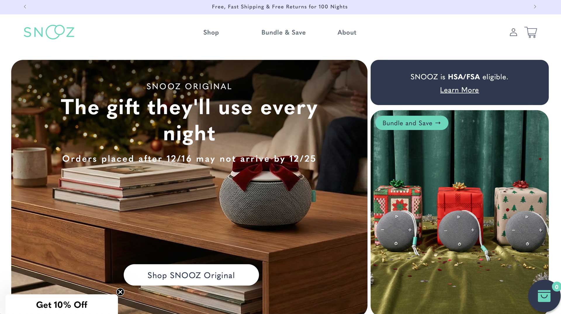 Shopify One Product Store Examples - SNOOZ