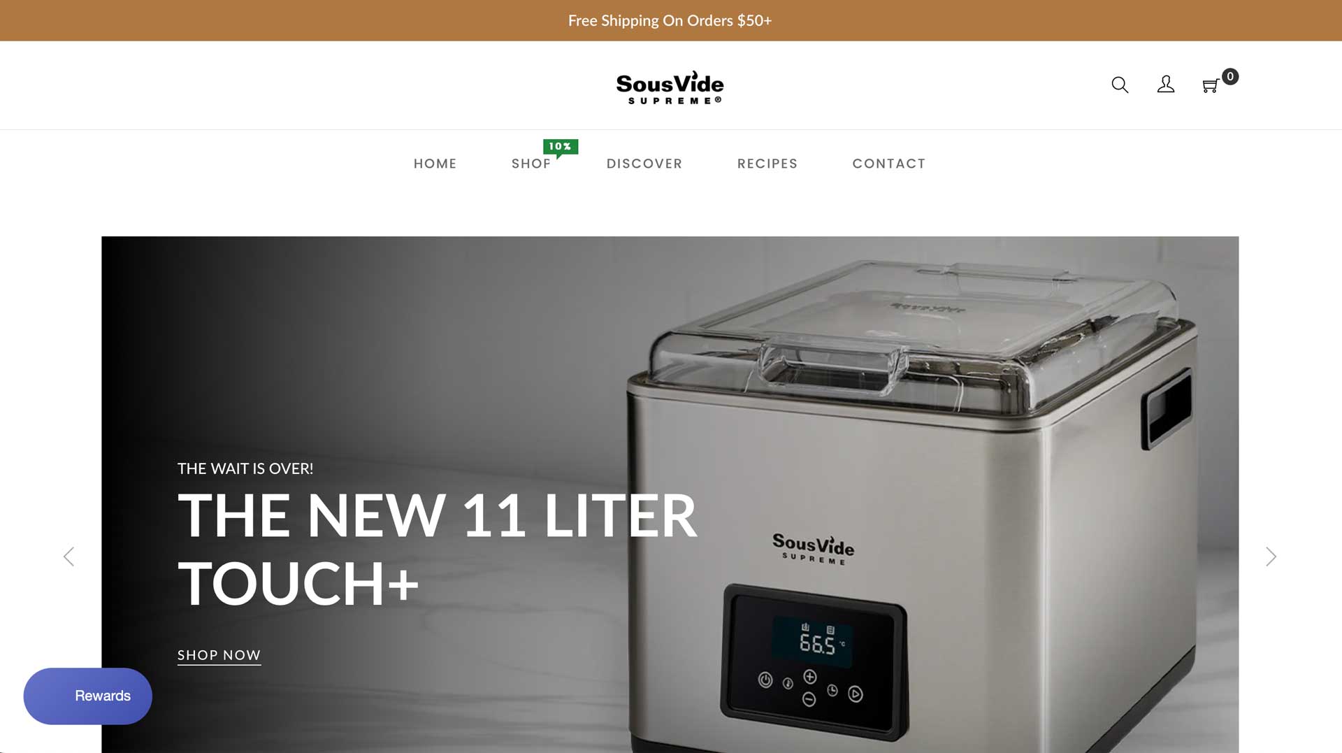 Shopify One Product Store Examples - SousVide Supreme