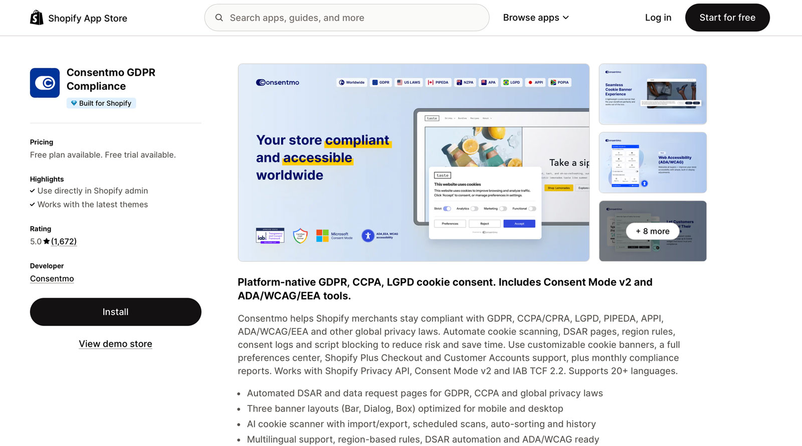 Best Shopify Apps - consentmo gdpr