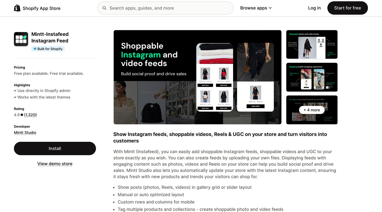 Best Shopify Apps - Mintt instafeed 
