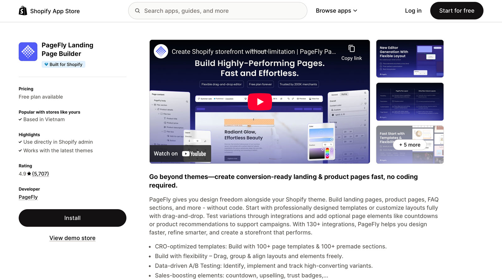 Best Shopify Apps - pagefly