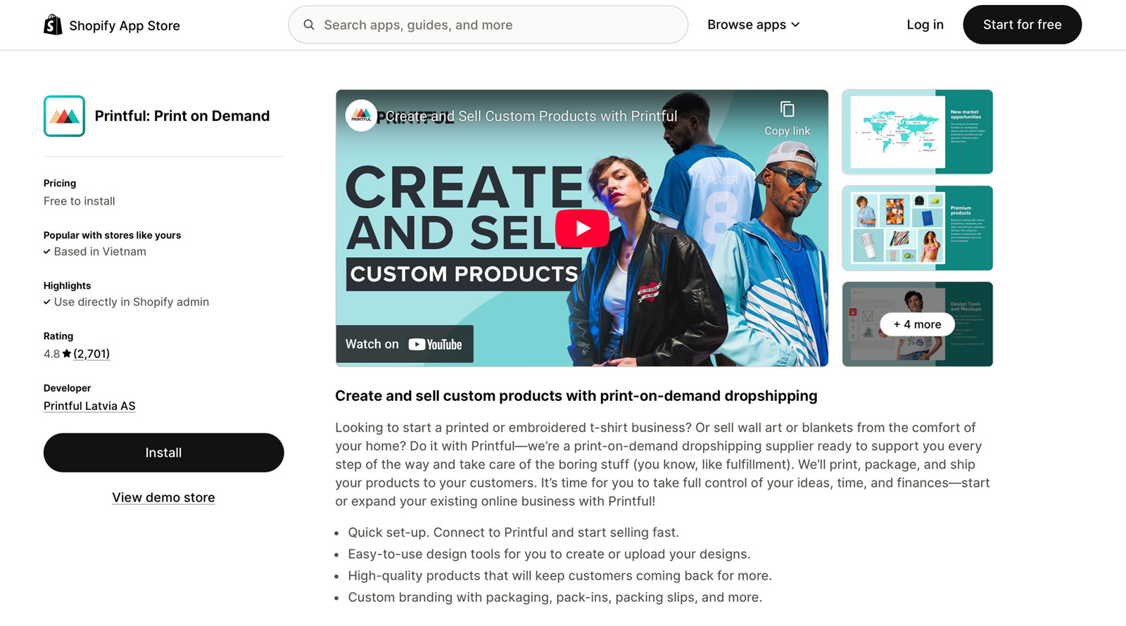 Best Shopify Apps - printful
