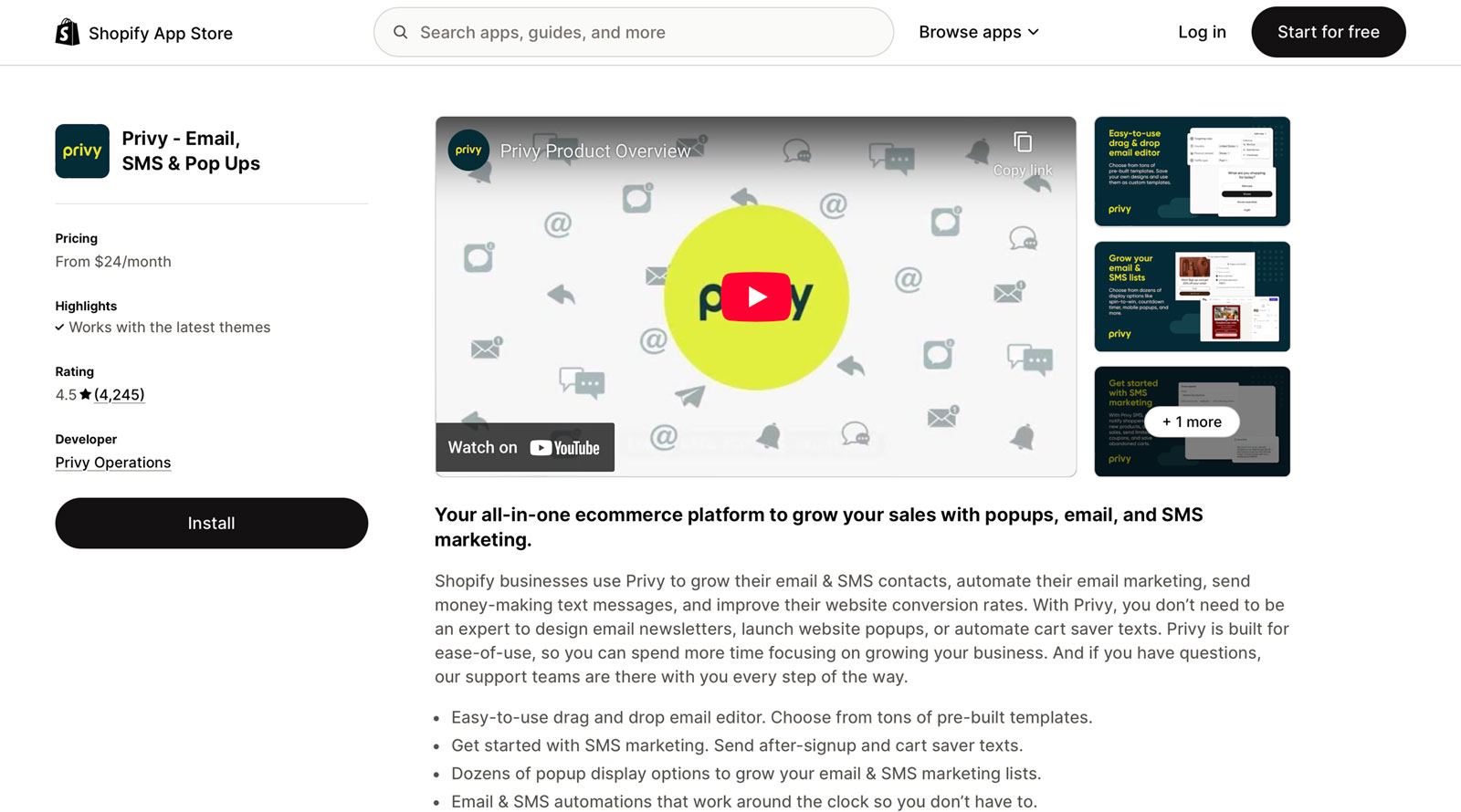 Best Shopify Apps - privy