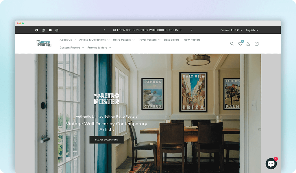 Easy Content Builder showcase - Myretroposter